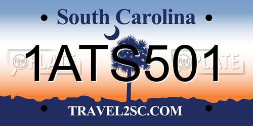 1ATS501 South Carolina License Plate