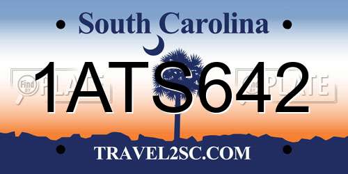 1ATS642 South Carolina License Plate