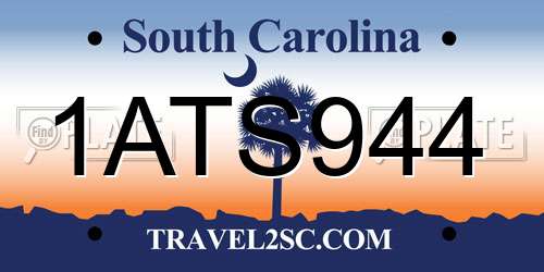 1ATS944 South Carolina License Plate