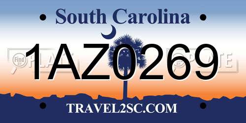 1AZ0269 South Carolina License Plate
