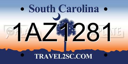 1AZ1281 South Carolina License Plate