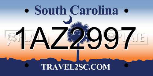 1AZ2997 South Carolina License Plate