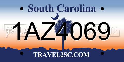 1AZ4069 South Carolina License Plate