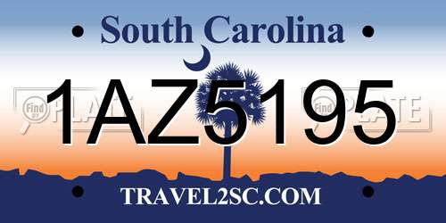 1AZ5195 South Carolina License Plate