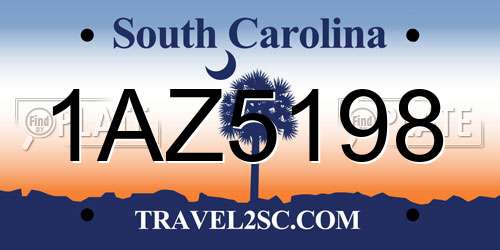 1AZ5198 South Carolina License Plate