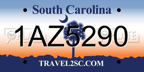 1AZ5290 South Carolina License Plate