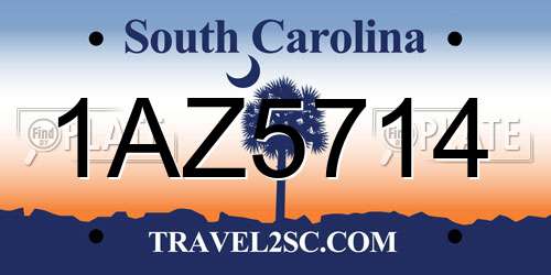 1AZ5714 South Carolina License Plate