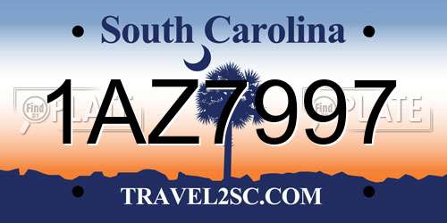 1AZ7997 South Carolina License Plate