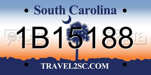 1B15188 South Carolina License Plate
