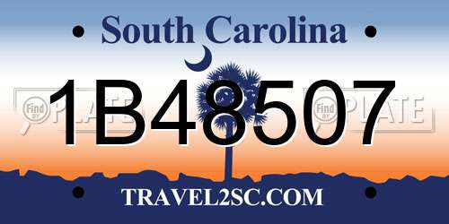 1B48507 South Carolina License Plate
