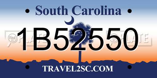1B52550 South Carolina License Plate