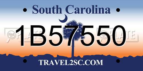 1B57550 South Carolina License Plate