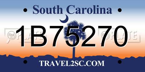 1B75270 South Carolina License Plate