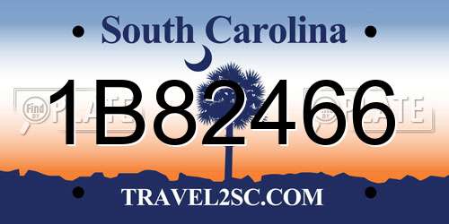 1B82466 South Carolina License Plate