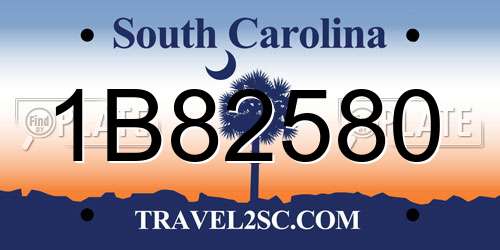 1B82580 South Carolina License Plate
