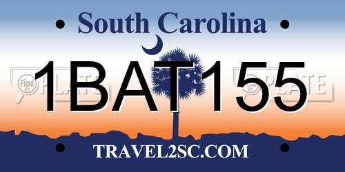 1BAT155 South Carolina License Plate