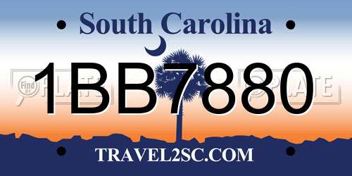 1BB7880 South Carolina License Plate