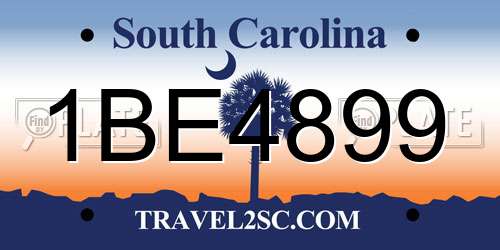 1BE4899 South Carolina License Plate