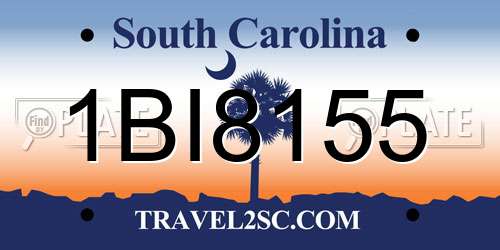 1BI8155 South Carolina License Plate