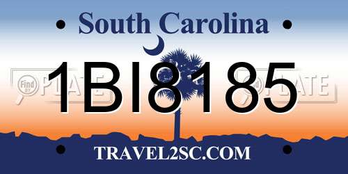 1BI8185 South Carolina License Plate