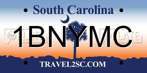 1BNYMC South Carolina License Plate