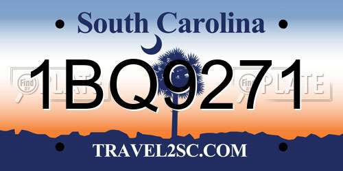 1BQ9271 South Carolina License Plate