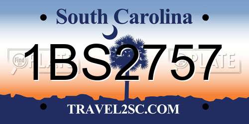 1BS2757 South Carolina License Plate