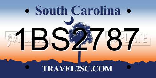 1BS2787 South Carolina License Plate