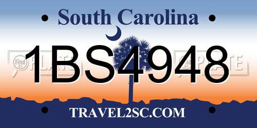 1BS4948 South Carolina License Plate