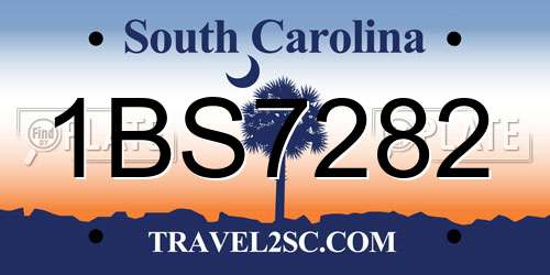1BS7282 South Carolina License Plate
