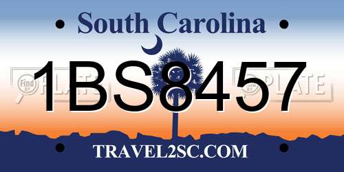 1BS8457 South Carolina License Plate