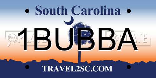 1BUBBA South Carolina License Plate