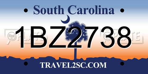 1BZ2738 South Carolina License Plate