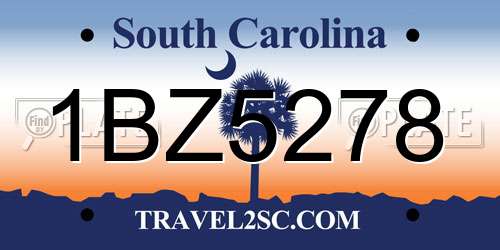 1BZ5278 South Carolina License Plate