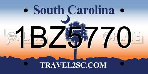1BZ5770 South Carolina License Plate