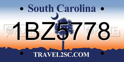 1BZ5778 South Carolina License Plate