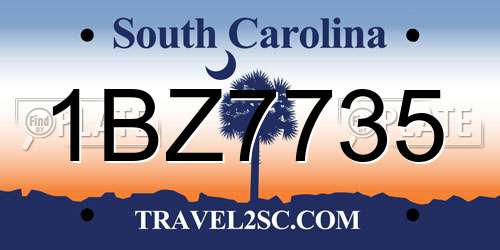 1BZ7735 South Carolina License Plate