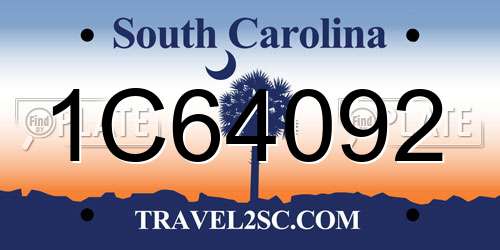 1C64092 South Carolina License Plate