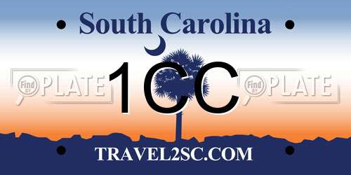 1CC South Carolina License Plate