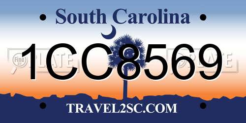 1CC8569 South Carolina License Plate