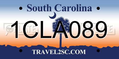 1CLA089 South Carolina License Plate