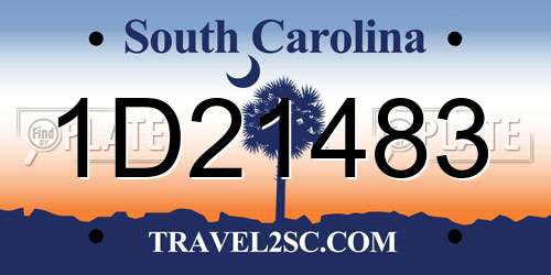1D21483 South Carolina License Plate