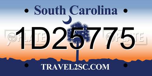 1D25775 South Carolina License Plate