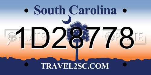 1D28778 South Carolina License Plate