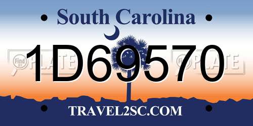 1D69570 South Carolina License Plate