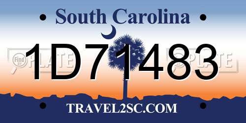 1D71483 South Carolina License Plate