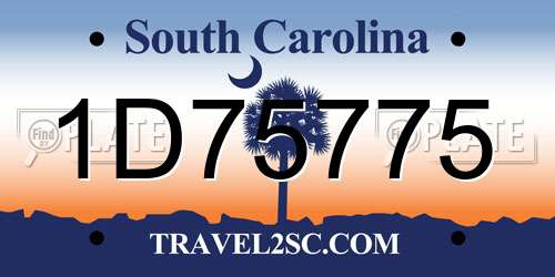 1D75775 South Carolina License Plate