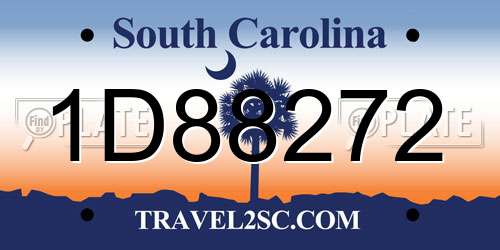 1D88272 South Carolina License Plate