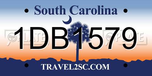 1DB1579 South Carolina License Plate