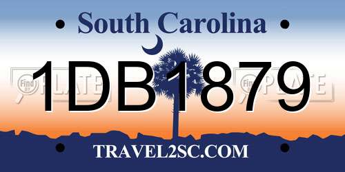 1DB1879 South Carolina License Plate